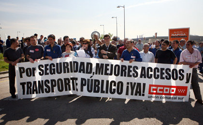 Trabajadores y empresarios piden mejoras en los accesos a Leganés Tecnológico