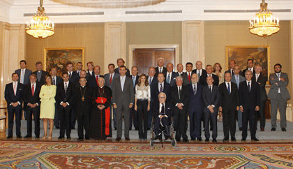 Los Príncipes de Asturias reciben al Patronato de la Fundación Madrid Vivo