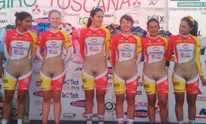 Polémica equipación de las ciclistas Colombianas