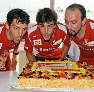 Fernando Alonso felicitado por Ferrari en su 33 cumpleaños