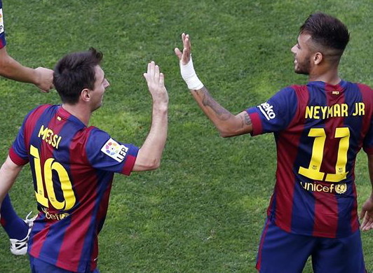 Messi y Neymar tumban al Rayo