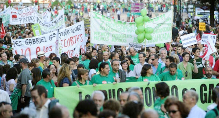 Arranca la semana de movilizaciones de la `marea verde contra la LOMCE