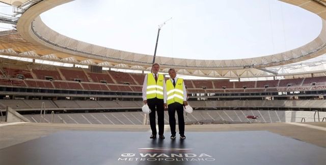 Méndez de Vigo revisa las obras del Wanda Metropolitano