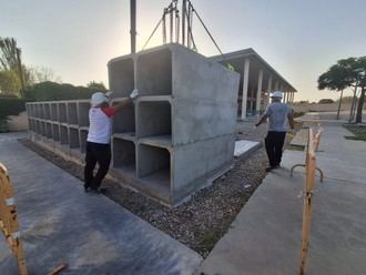 Ampliación del Cementerio-Tanatorio con 72 nuevos nichos en construcción
