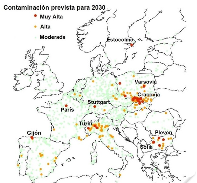 Estas serán las ciudades más contaminadas de Europa en 2030