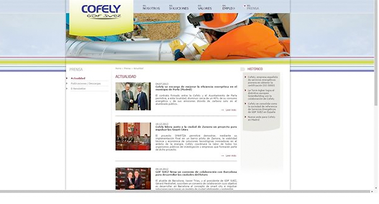 Cofely, empresa de la trama, borra de su web las noticias de adjudicaciones con alcaldes implicados