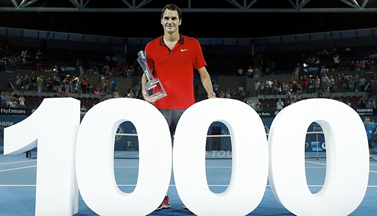 Federer entra en el club de las mil victorias