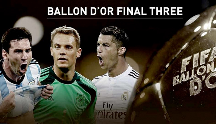 Cristiano, Messi y Neuer, a por el Balón de Oro