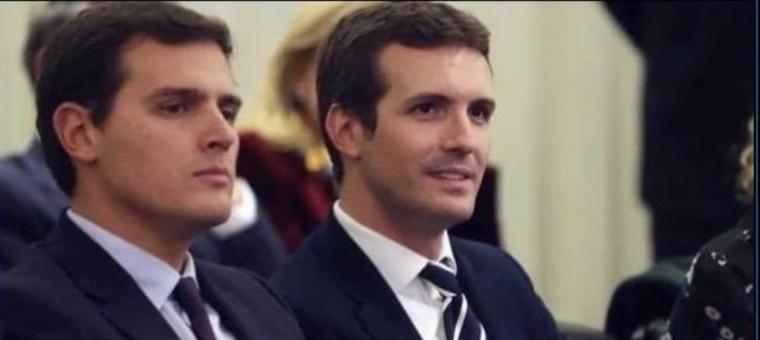 Casado y Rivera pelean por el liderazgo de la derecha en Andalucia