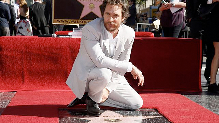 Matthew McConaughey recibe su estrella en el Paseo de la Fama