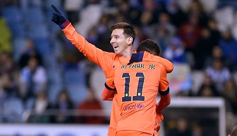 Triplete de Messi en Riazor