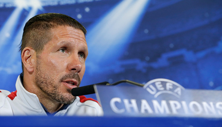 Simeone: "El Bayer es un equipo con poca posesión y muy directo"