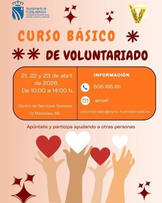 Inscripción abierta para curso de voluntariado hasta el 20 de abril
