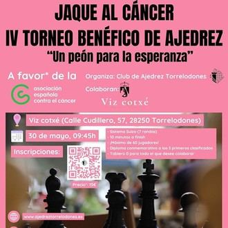 Inscripciones abiertas para el IV Torneo benéfico de ajedrez en Torrelodones