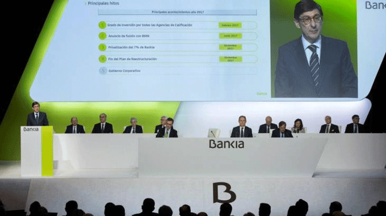 Bankia propondrá a sus accionistas reducir su capital social en 15,6 millones