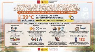 Alerta naranja por altas temperaturas en la localidad hoy