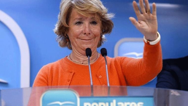 El PSOE recurre la exoneración de Aguirre de la caja `B¨ del PP de Madrid
