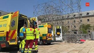 Operario en estado crítico tras caer de un andamio en El Escorial