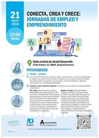Cierre del ciclo “Conecta, Crea y Crece” con jornada de pitch y networking en Alcalá