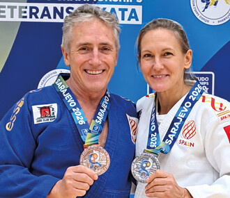 Roldán y Lorenzo logran medallas de plata en el Mundial máster de yudo en Sarajevo