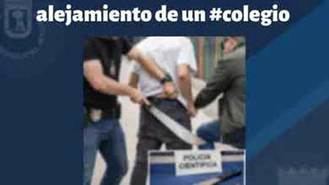 Detenido un joven con un machete de 62 cm oculto en el pantalón cerca de un colegio al que tenía prohibido acercarse