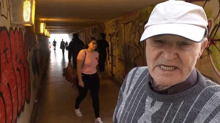 Paso subterráneo de la calle Padre Piquer que atraviesa la autovía A5. Imagen, FRAVM