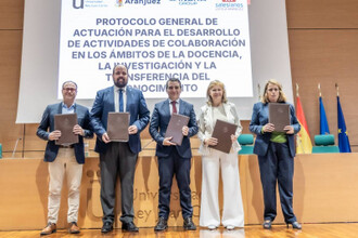 Colaboración entre URJC, Indra y Salesianos en educación e innovación