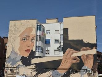 Gran mural en Arganda rinde homenaje a la música y a la mujer argandeña