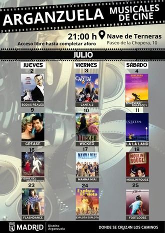 Arganzuela presenta un ciclo de cine musical en julio