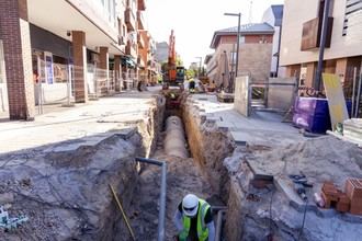 Progresan las obras de saneamiento en el casco histórico