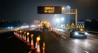 Cortes nocturnos en la M-607 por obras del tercer carril