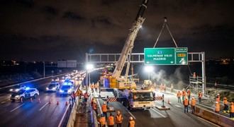 Cortes nocturnos en la M-607 por obras de señalización y retirada de pórticos