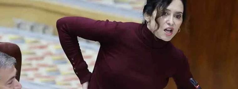 Ayuso carga contra Sánchez: Es 'un inquiokupa' que 'no tiene ni presupuestos ni palabra' pero si 'caniches' para insultar