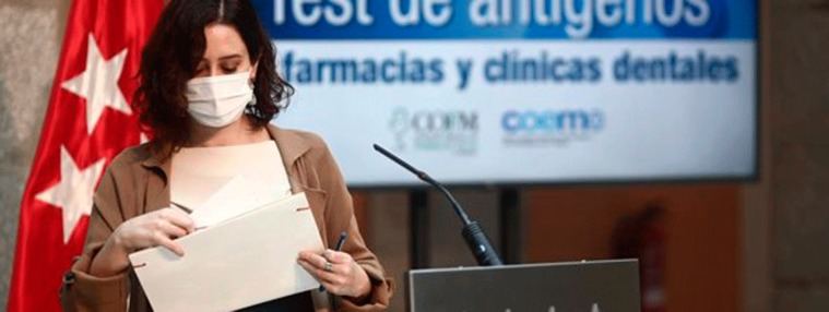 Madrid suma a farmacias y clínicas dentales a los cribados de antígenos