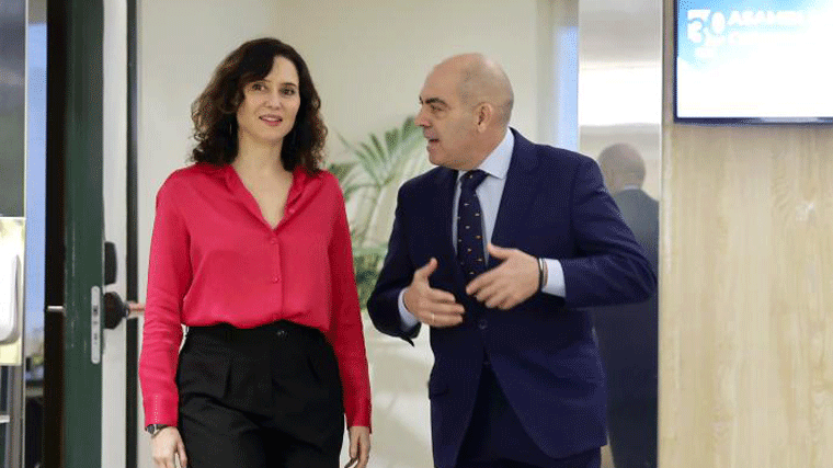 Díaz Ayuso durante la inauguración del VI Foro Emprendedores y Autónomos de ATA