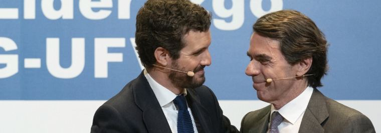 Casado “renueva” el PP con Aznar para frenar a Ayuso