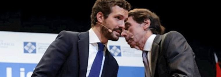 Aznar vuelve a susurrar al oído del aprendiz Casado
