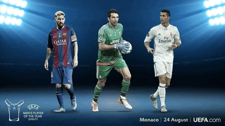 Ronaldo, Messi y Buffon, finalistas a Mejor Jugador del Año de la UEFA