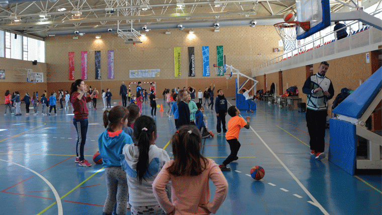 Más de medio millar de escolares participan en la Fiesta del Minibasket