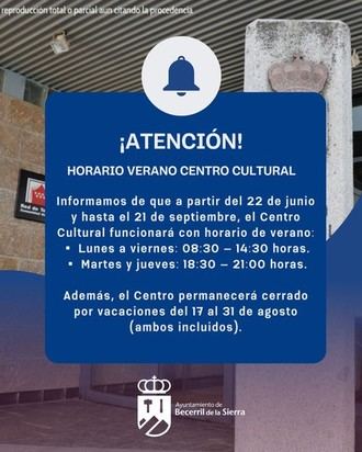 Horario de verano en el Centro Cultural: fechas y horarios específicos