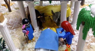 400 figuras de Playmobil componen el Belén del Mercado del Juguete de Madrid