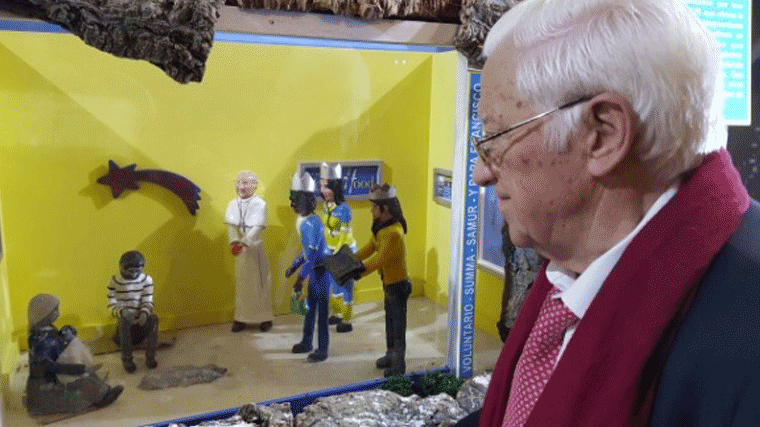 El belén de Mensajeros de la Paz denuncia este año la exclusión y la soledad
