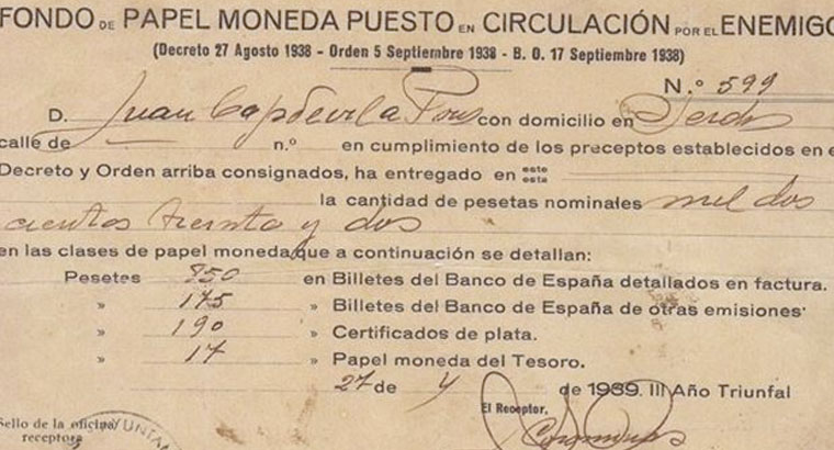 Familias reclaman hace 10 años dinero incautado por el franquismo 