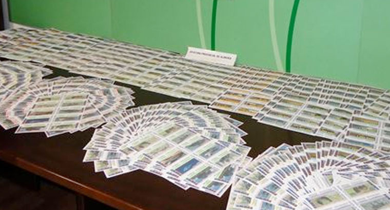Intervenidos 4.548 boletos de loteria ilegal, que iba a vender la OID
