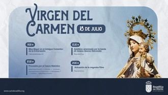 Fiesta de la Virgen del Carmen en Boadilla el 18 de julio con misa y música