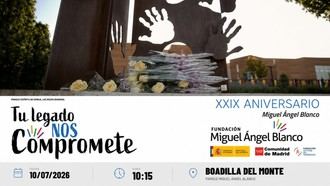 Homenaje a Miguel Ángel Blanco en su 29.º aniversario en Boadilla del Monte