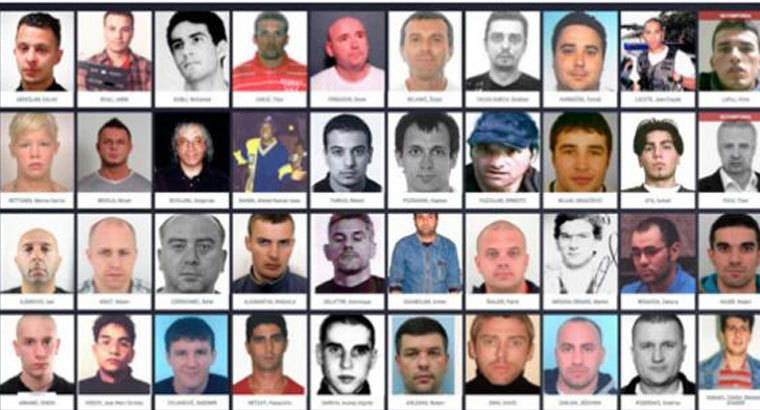 Cincuenta y siete nombres de los criminales más buscados de Europa