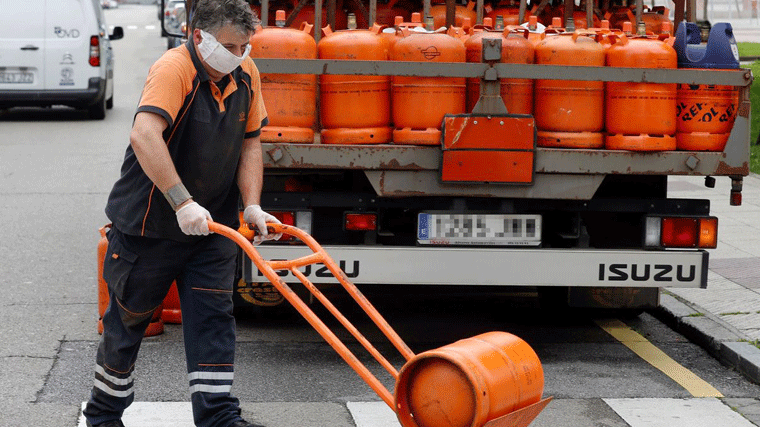 El precio de la bombona de butano sube un 5%, hasta los 15,37 euros