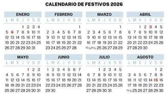 2026 tendrá un total de 12 días festivos, 9 comunes en toda España