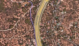 Corte de carril en la vía de servicio hacia Madrid por obras de mejora de la red de agua